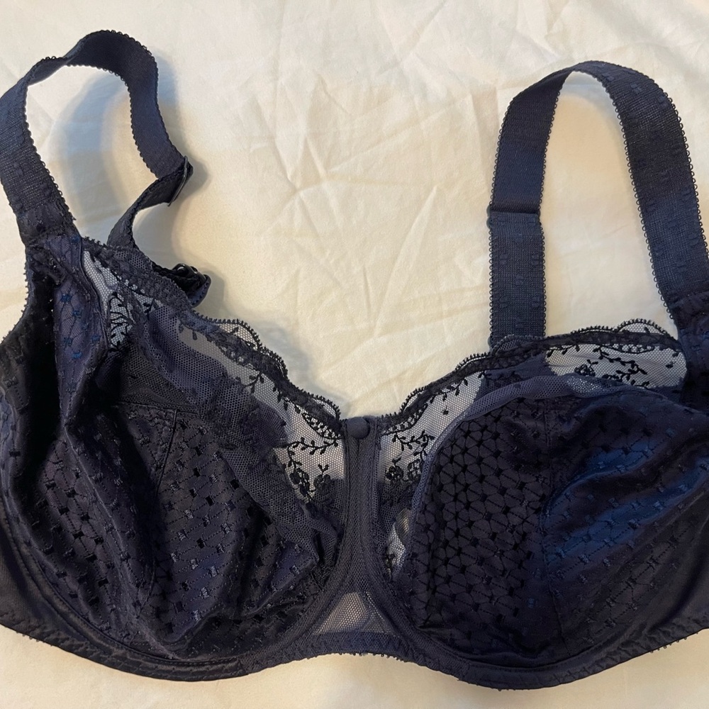 Empreinte Lucile Underwire Full Cup Bra 32G - Navy